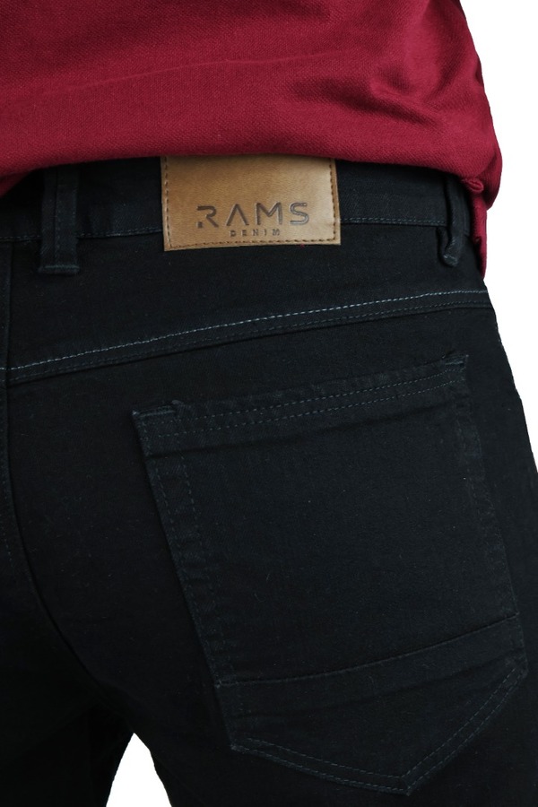 Pantalón De Mezclilla Negro Slim Fit Stretch Con Bolsas Para Hombre 